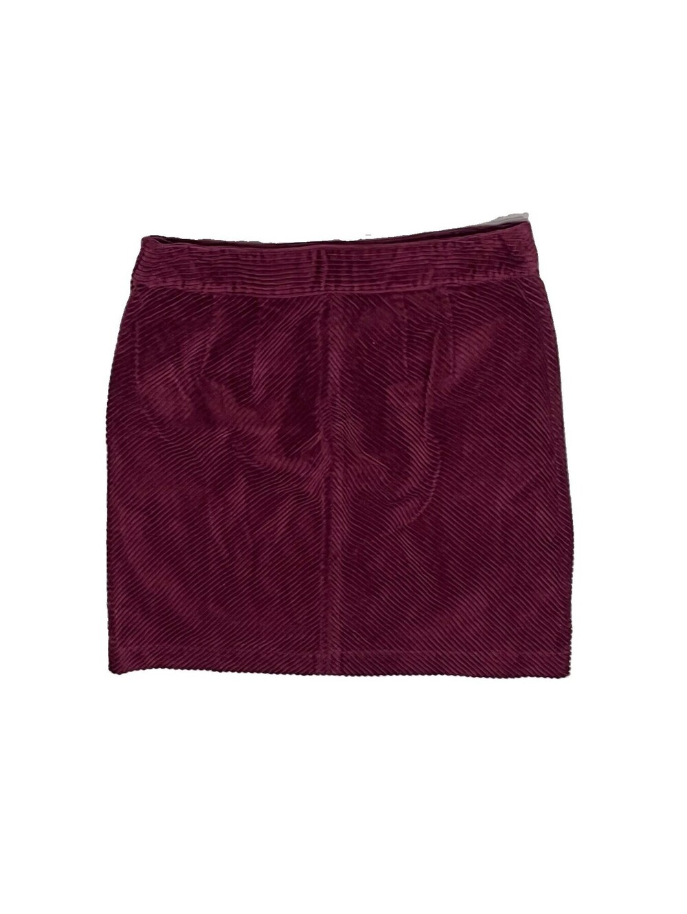 Talbots Burgundy Corduroy Mini Skirt Size 4 NWT 100% Cotton A-Line Fall Preppy - Picture 3 of 7